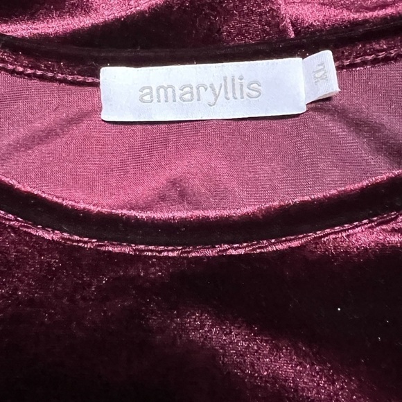 Amaryllis Burgundy 3/4 Sleeve Polyester Women’s Dress (Sz XL) - Picture 7 of 12